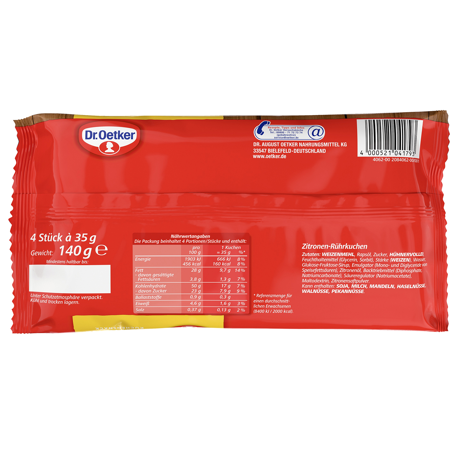 Fertiger Kuchensnack Zitrone 4er