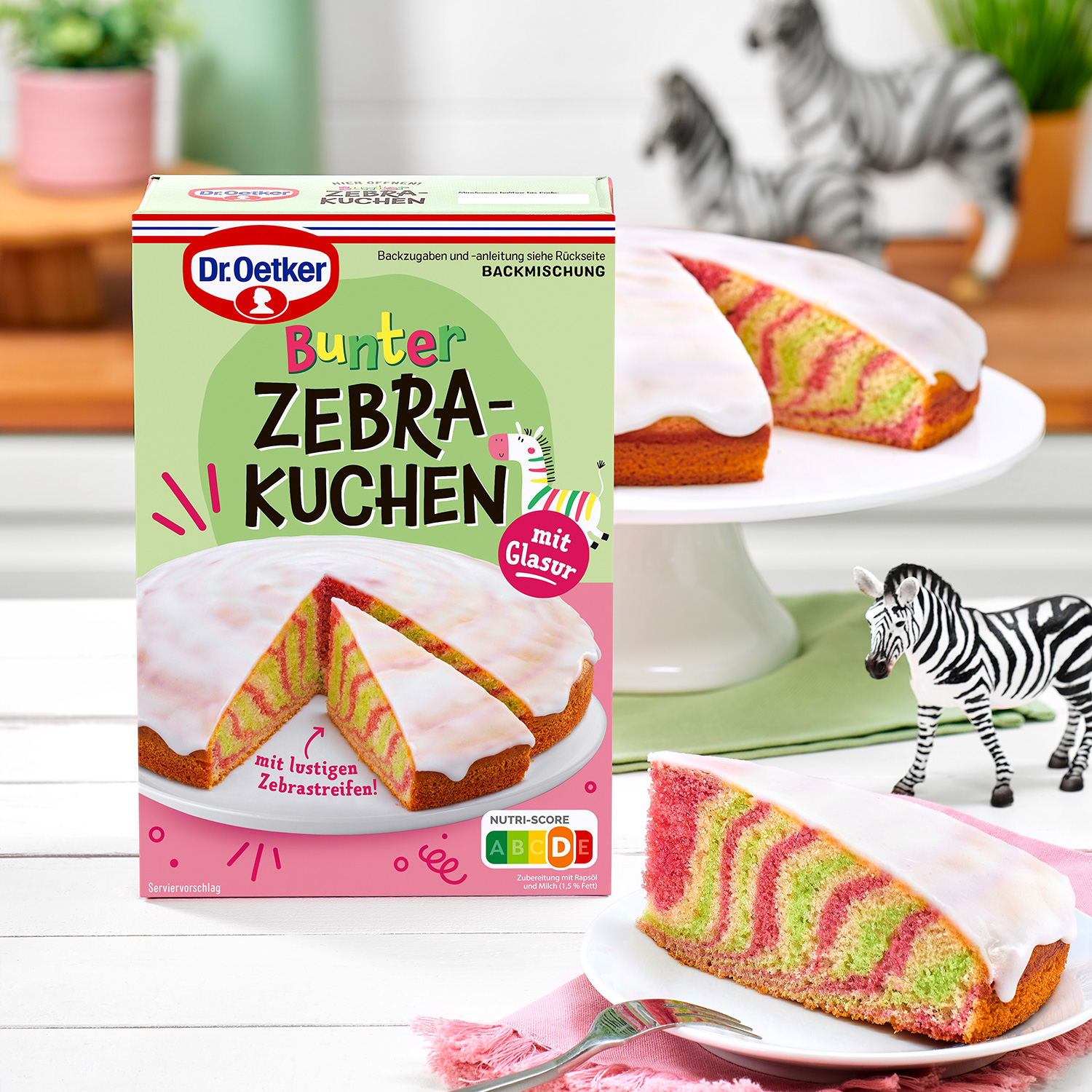 Bunter Zebrakuchen online kaufen | Dr. Oetker Shop