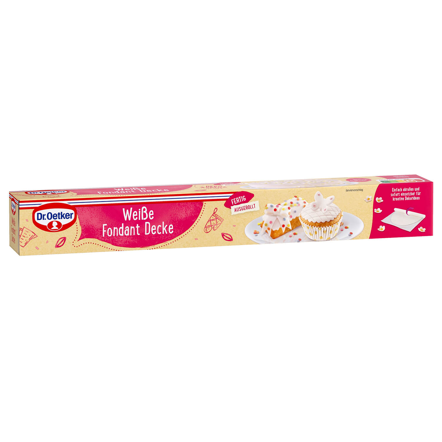 Weiße Fondant Decke 