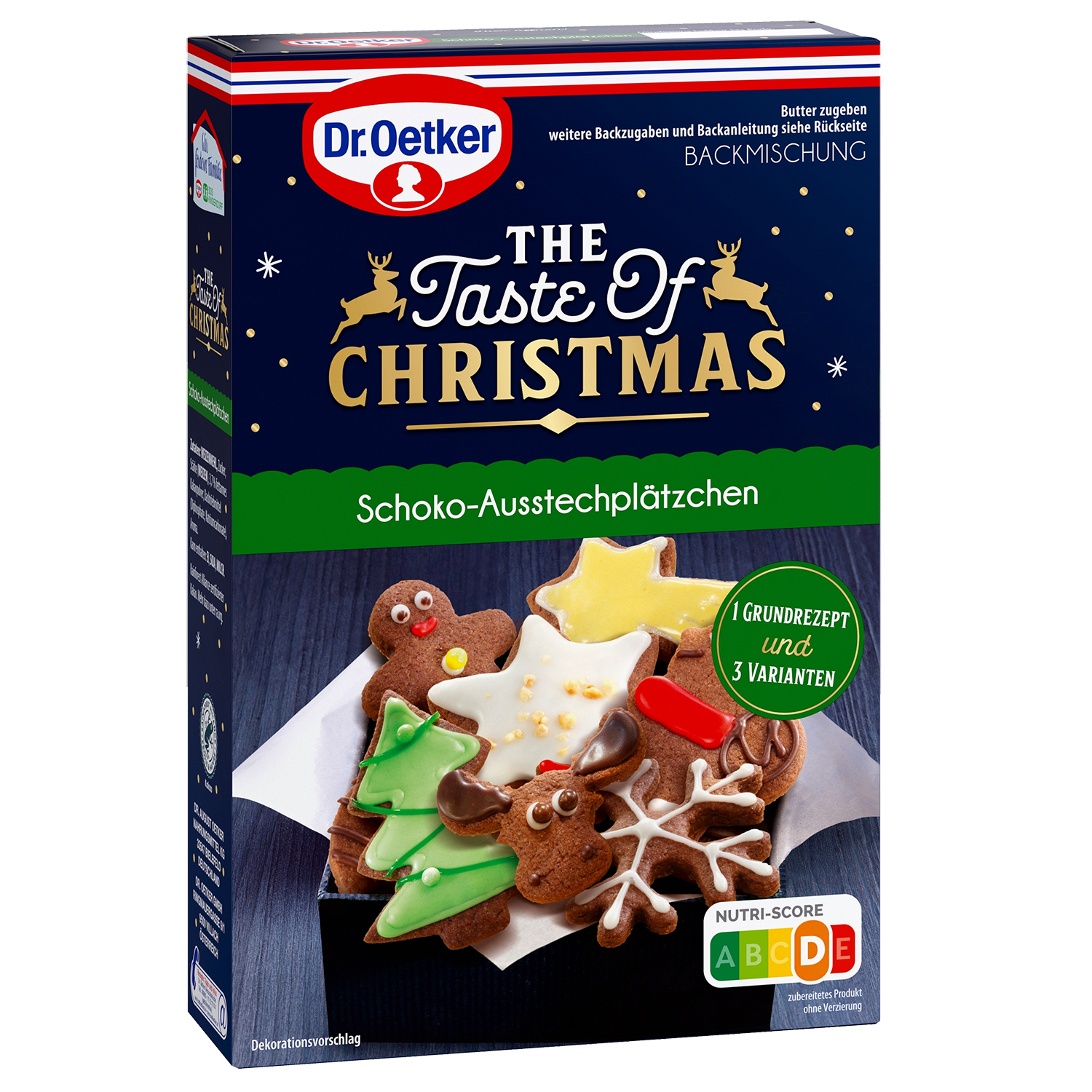 Taste of Christmas Schoko-Ausstechplätzchen vor weißem Hintergrund