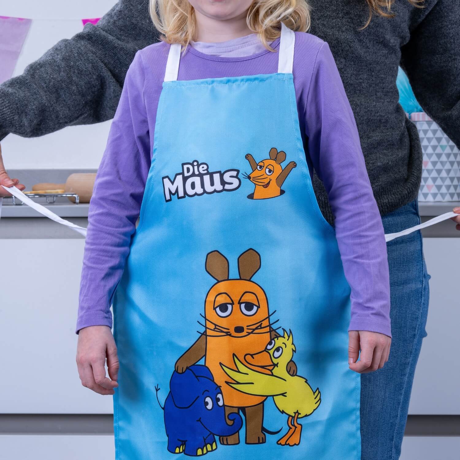 Kleine Back-Schürze „Maus, Elefant & Ente“ online kaufen