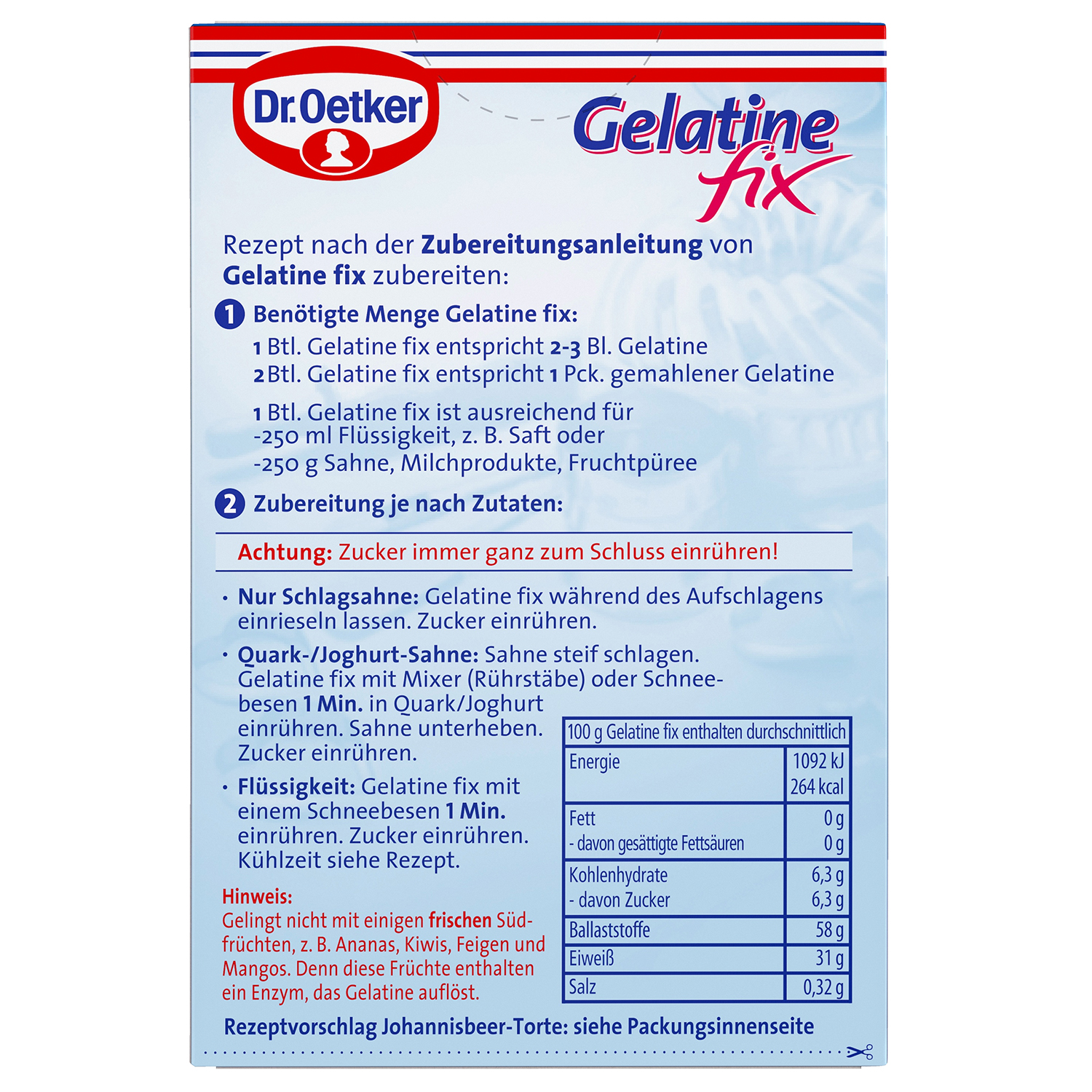Gelatine Fix Gelatine Fix