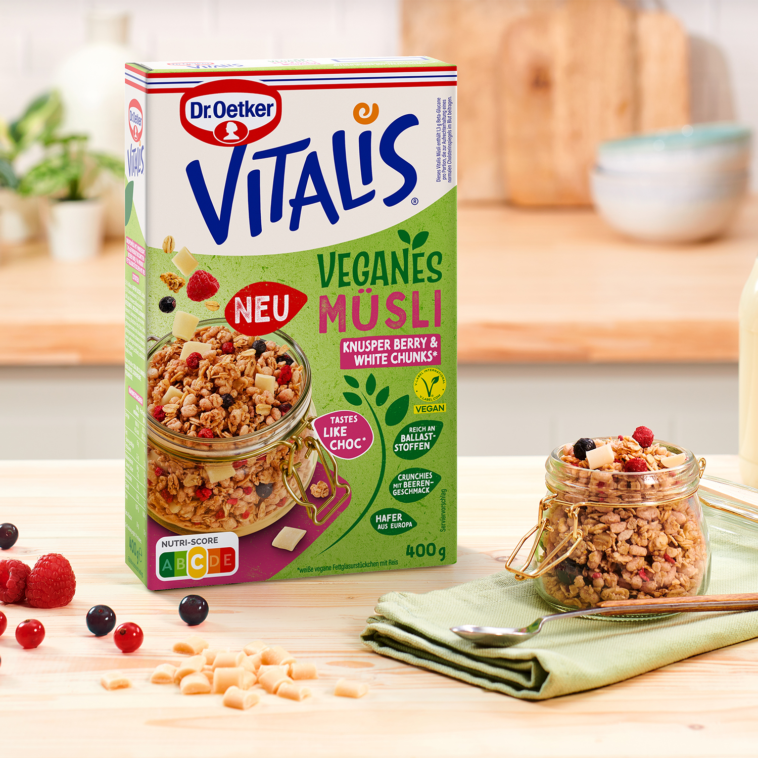 Vitalis Vegan Knusper Berry White Chunks