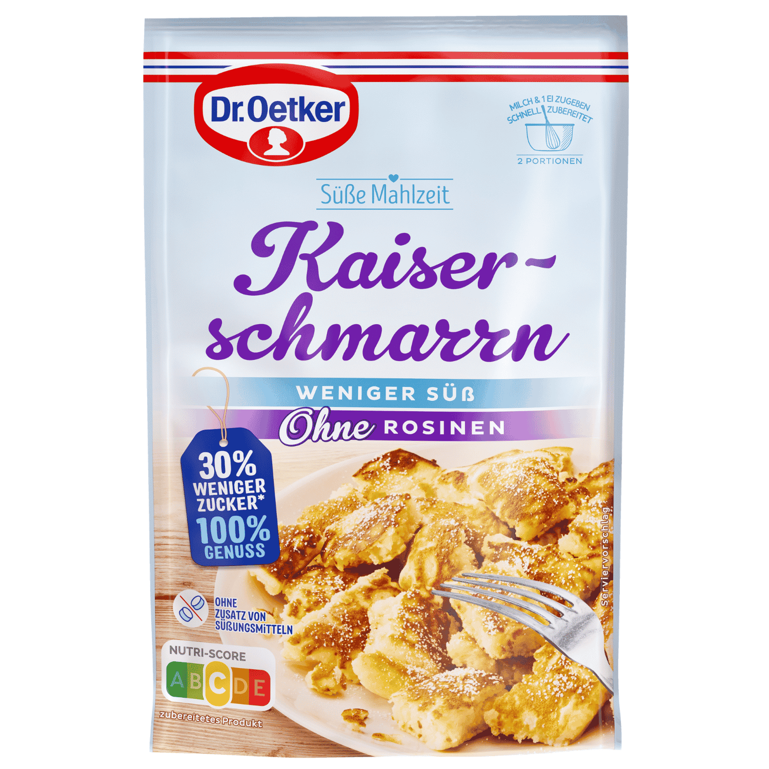 Kaiserschmarrn weniger süß ohne Rosinen