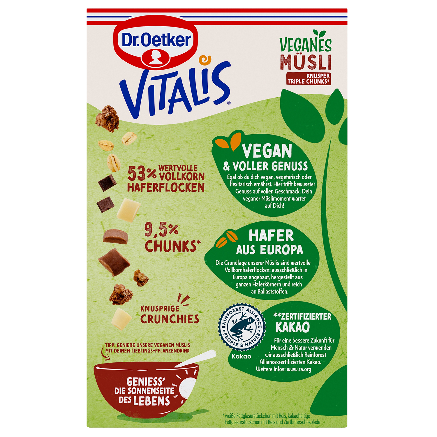 Vitalis Vegan Knusper Triple Chunks Vitalis Vegan Knusper Triple Chunks