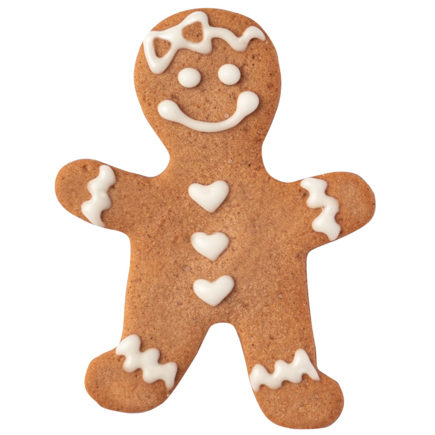 Verzierter Keks in Lebkuchenmann-Form