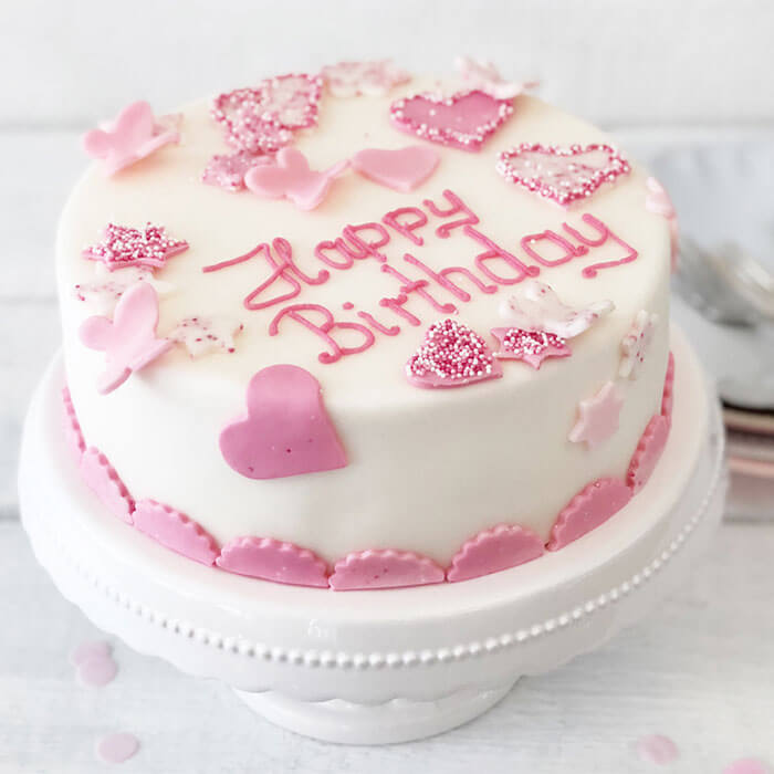 Weiße Fondant Decke 