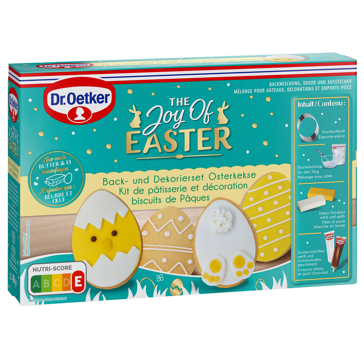 Oster Kuchen-Topper Set – Happy Easter Schriftzug & Hase Mit Wimpern, Für Torten & Muffins
