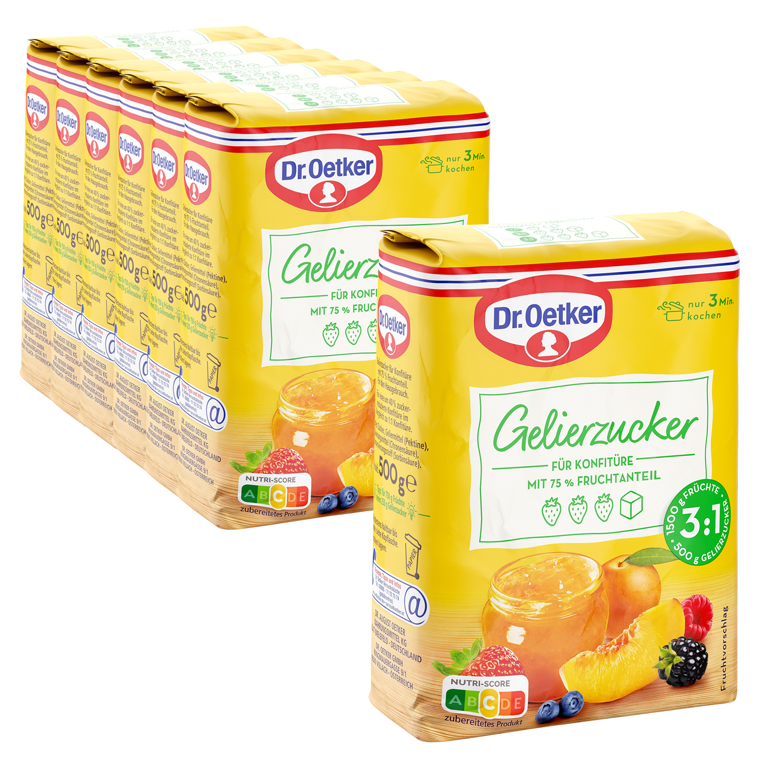 Gelierzucker Super 3:1, 6er Pack + 1 gratis