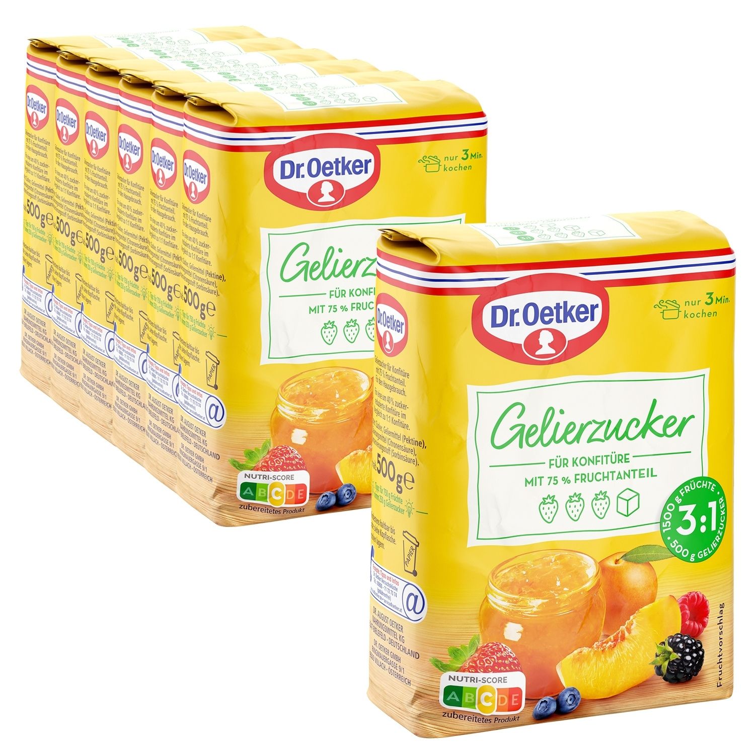 Gelierzucker Super 3:1, 6er Pack + 1 gratis