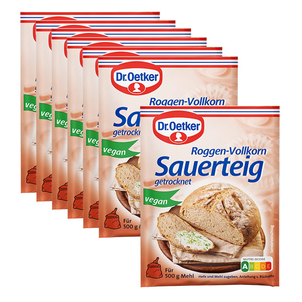 Roggen-Vollkorn Sauerteig getrocknet, 6er Pack + 1 gratis