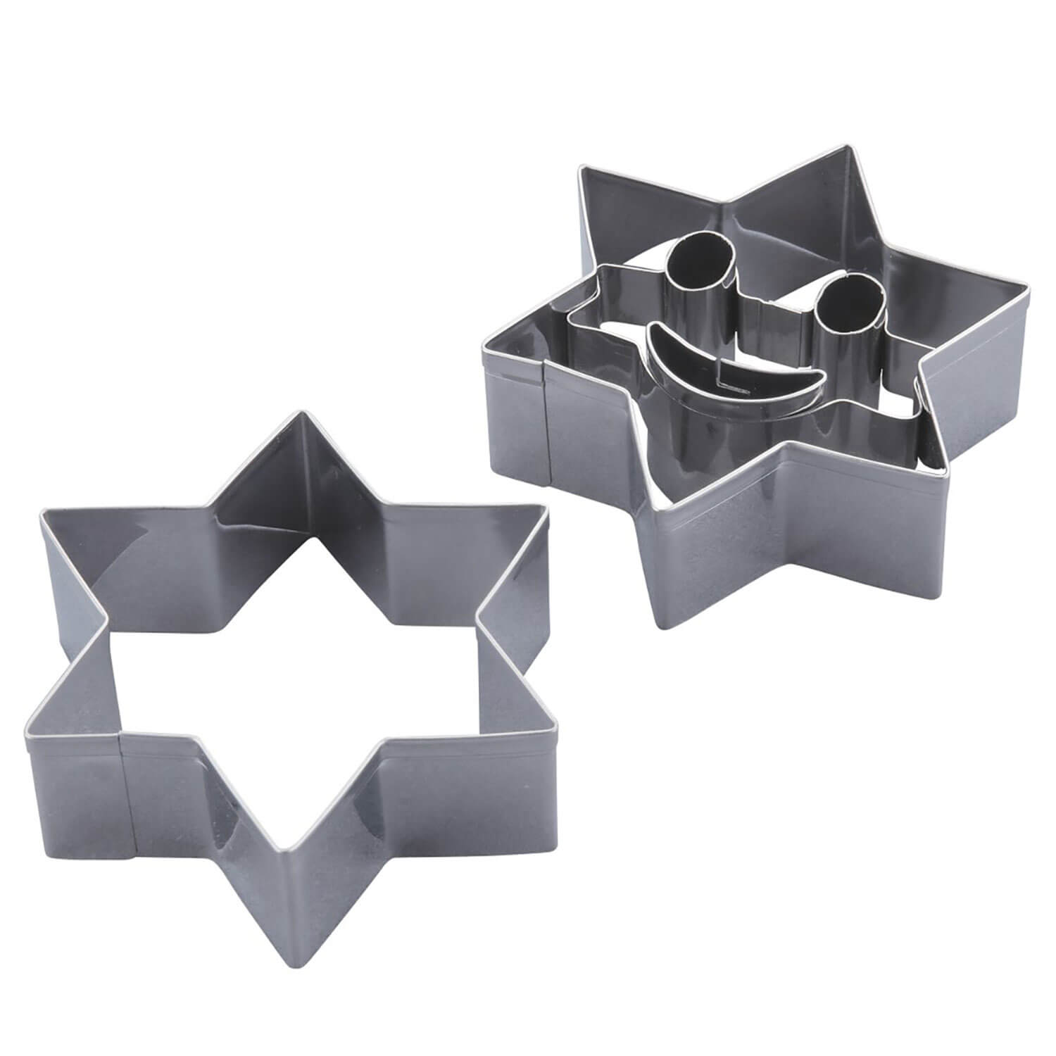 Linzer-Ausstecher "Lachender Stern", 2er-Set