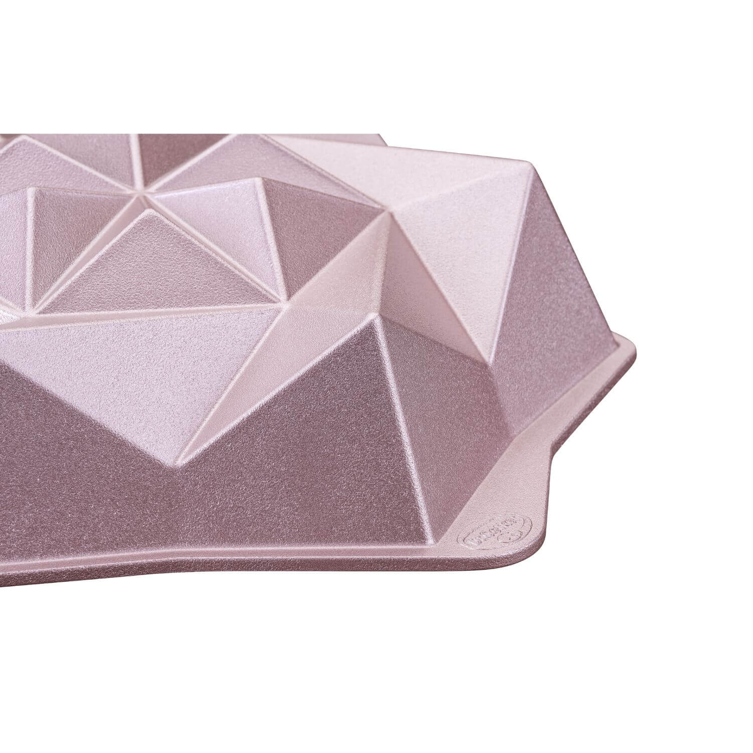rosa Backform Origami im seitlichen Anschnitt