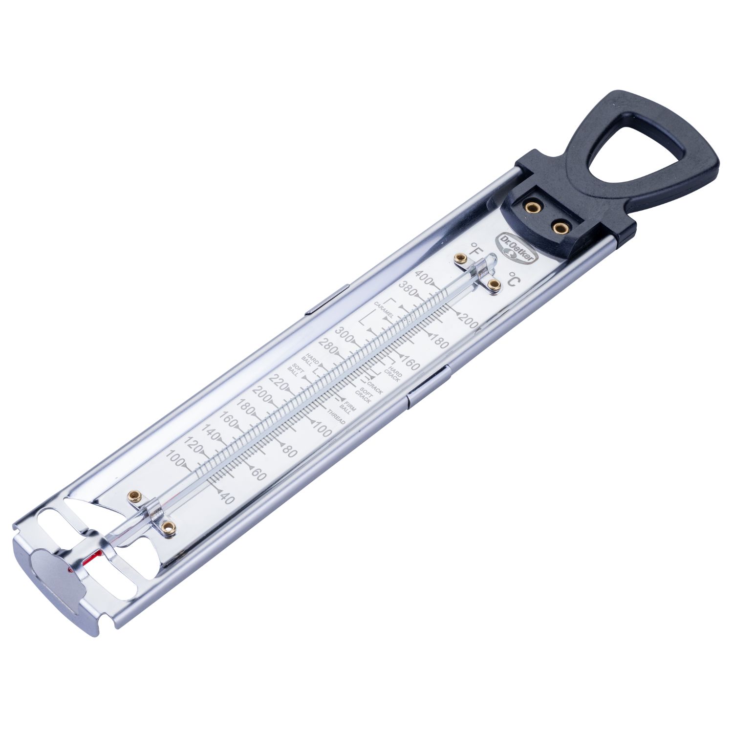Zuckerthermometer Freisteller auf weißem Hintergrund