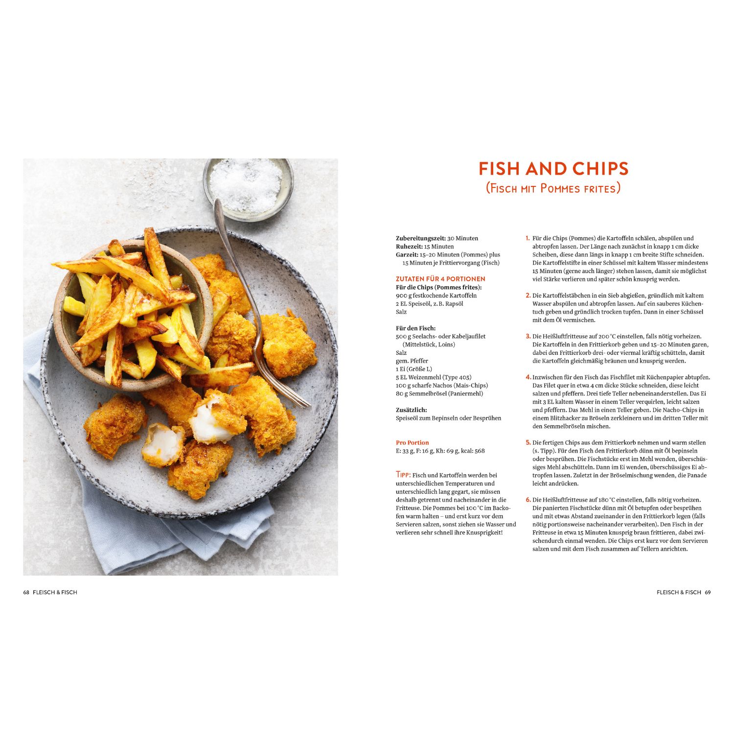 Fish and Chips Rezept Heißluftfritteuse