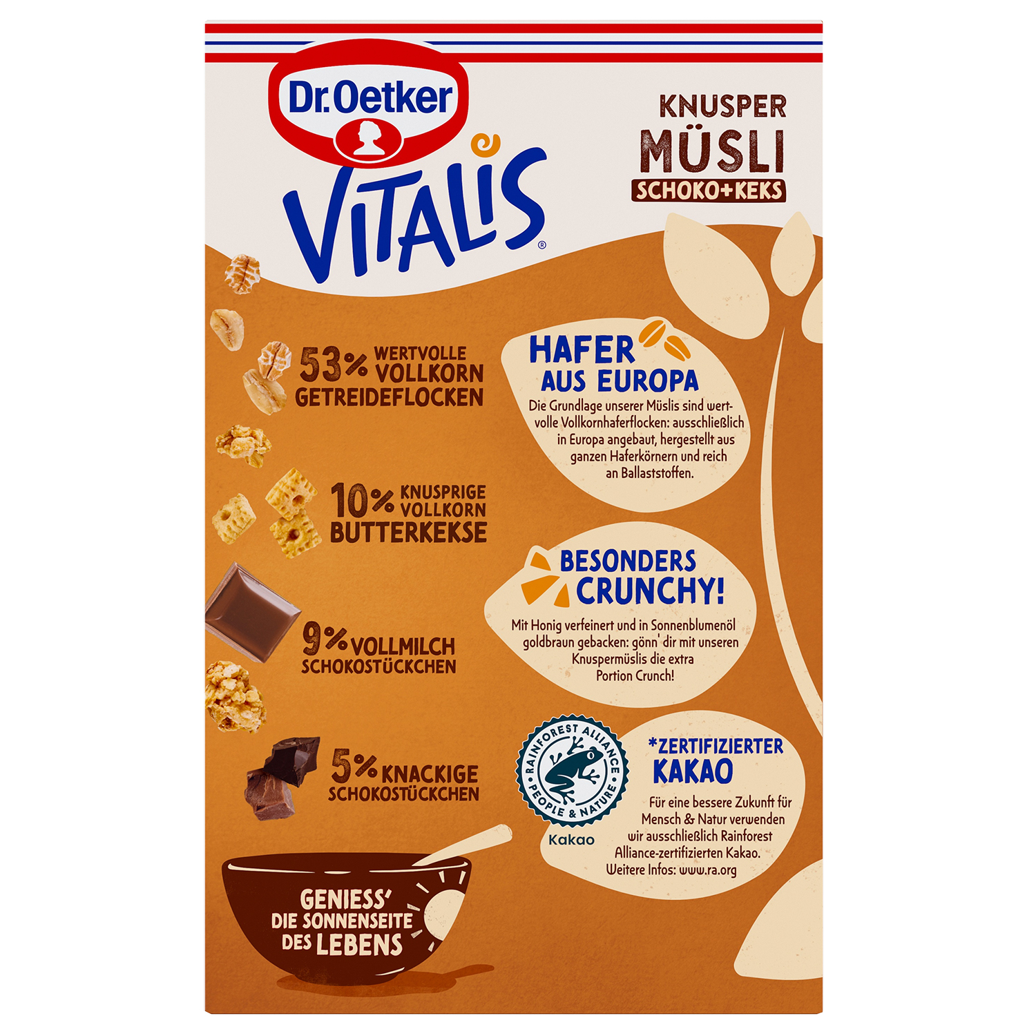 Vitalis Knuspermüsli Schoko + Keks