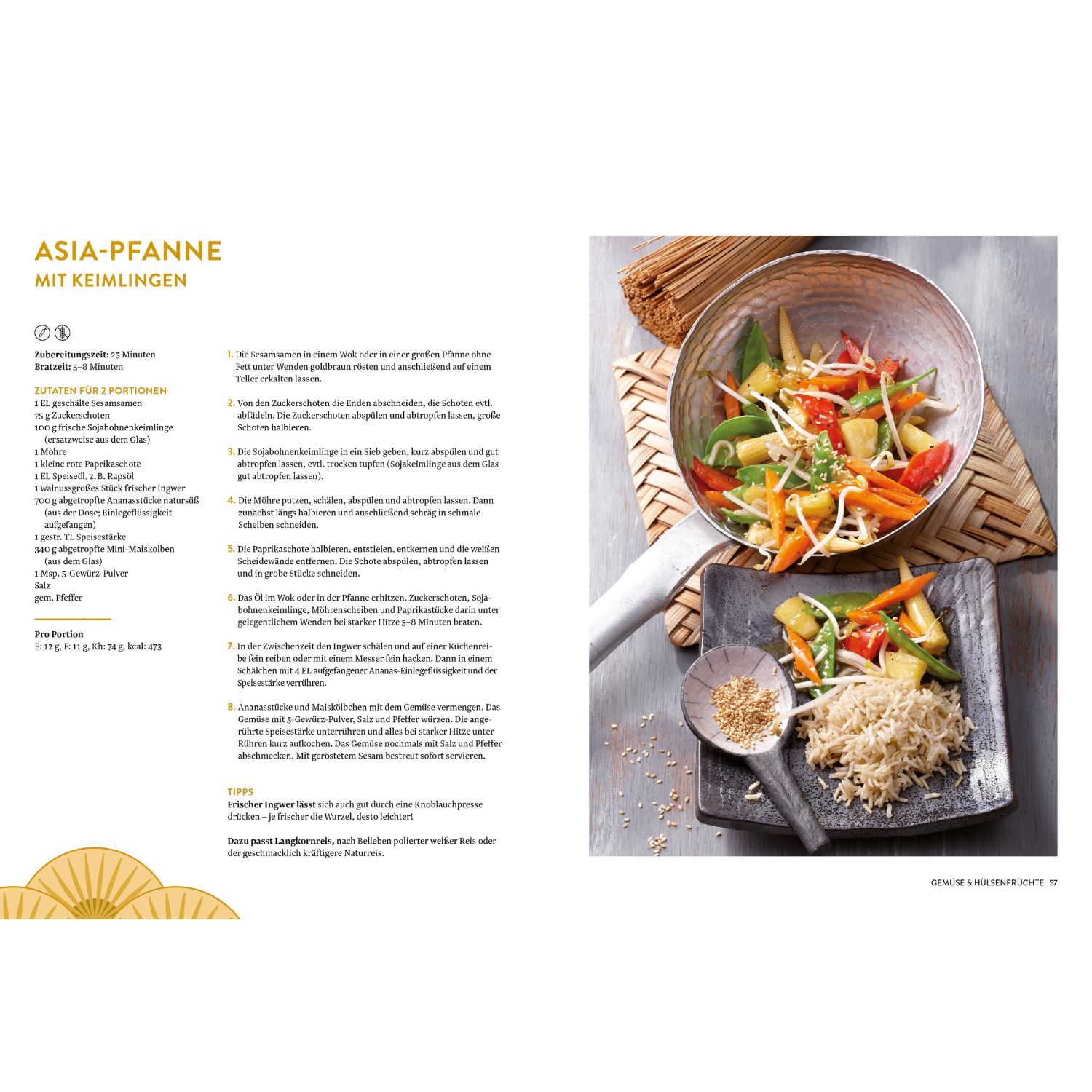 Rezept für Asia-Pfanne mit Keimlingen mit Bild dazu