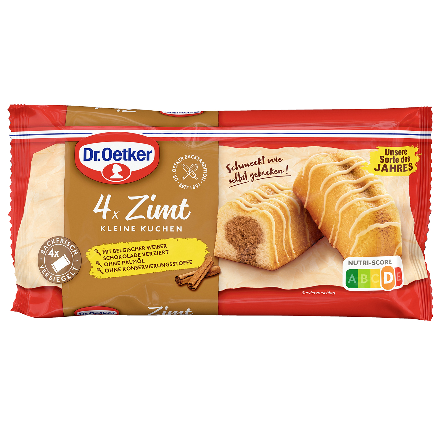 Fertige kleine Kuchen 4er Zimt