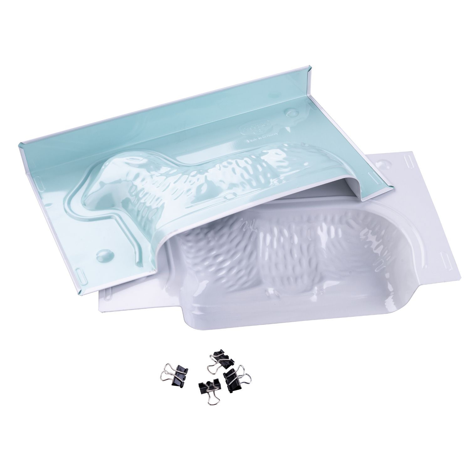 Einzelteile der Vollbackform Lamm von Dr. Oetker