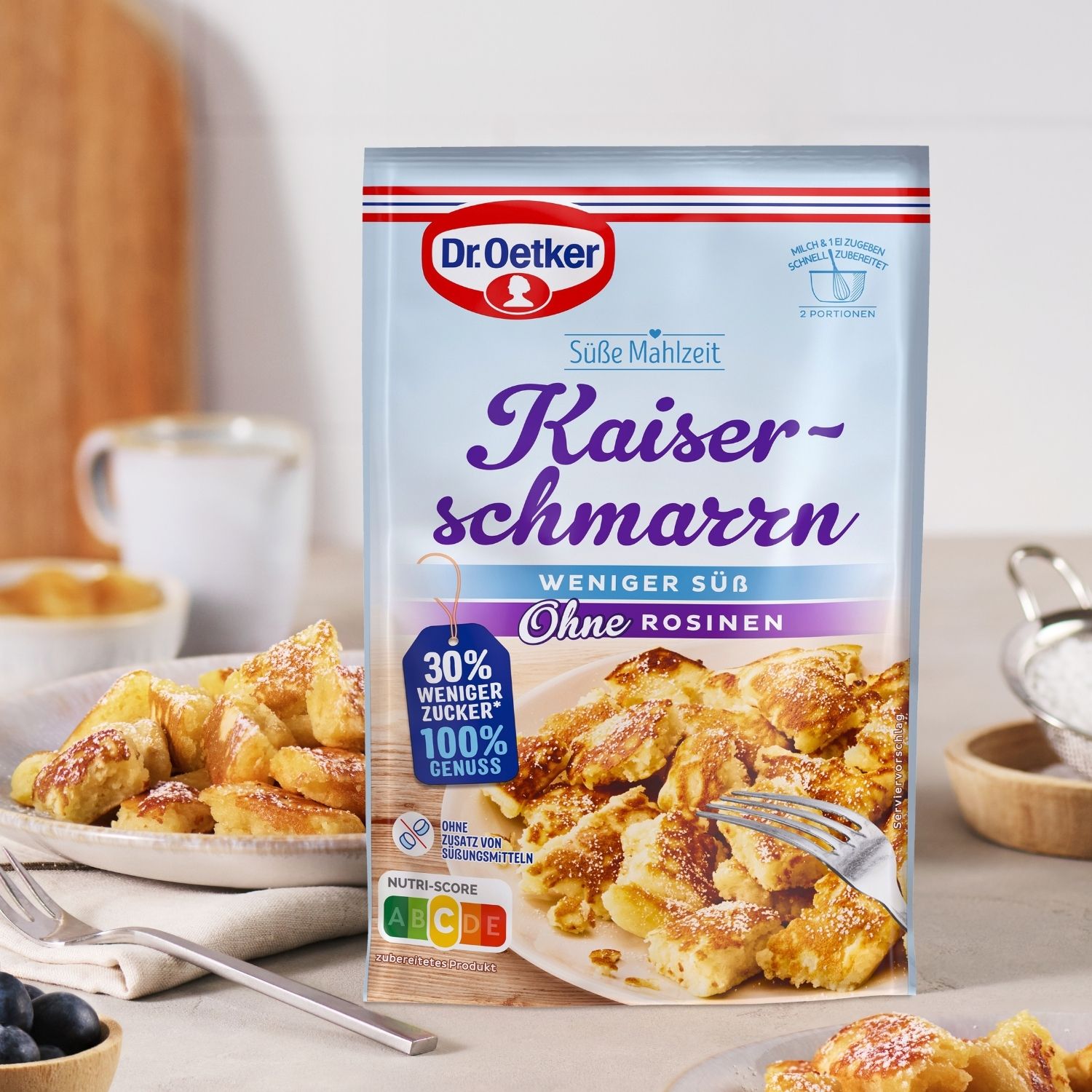 Kaiserschmarrn weniger süß ohne Rosinen