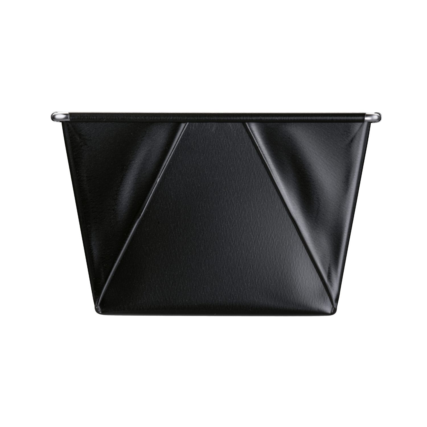 Seitliche Ansicht der schwarzen Kasten-Backform