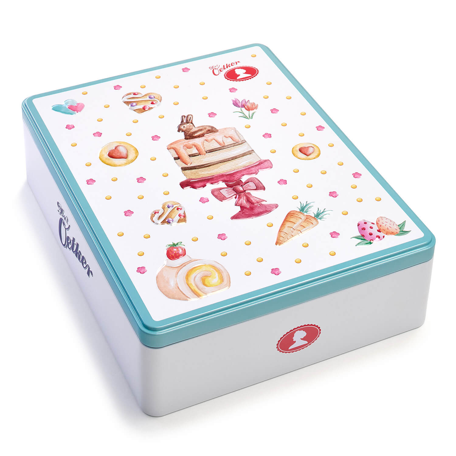 Keksdose mit Ostersüßigkeiten Motiv