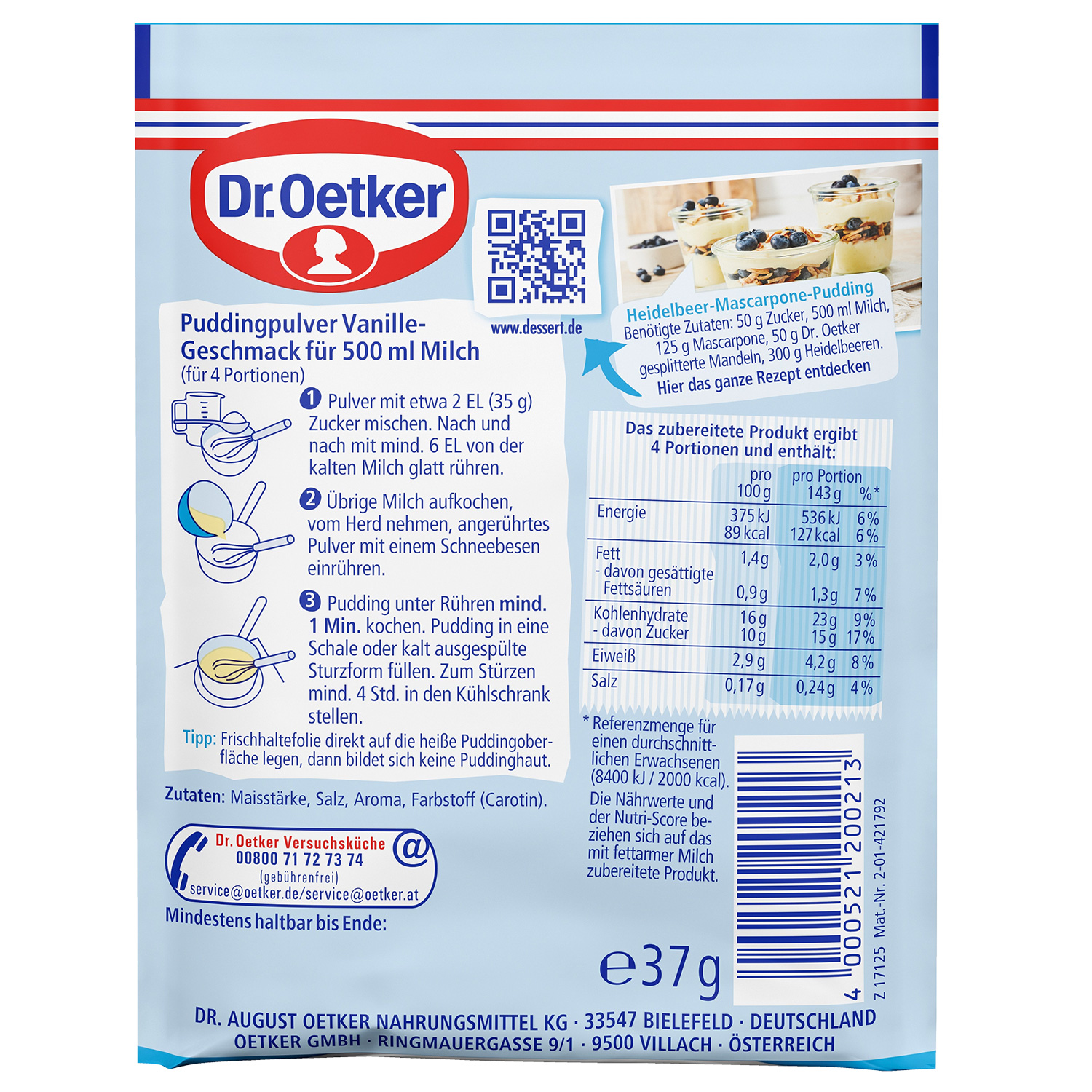 Original Pudding Vanille-Geschmack 3er Original Pudding Vanille-Geschmack 3er