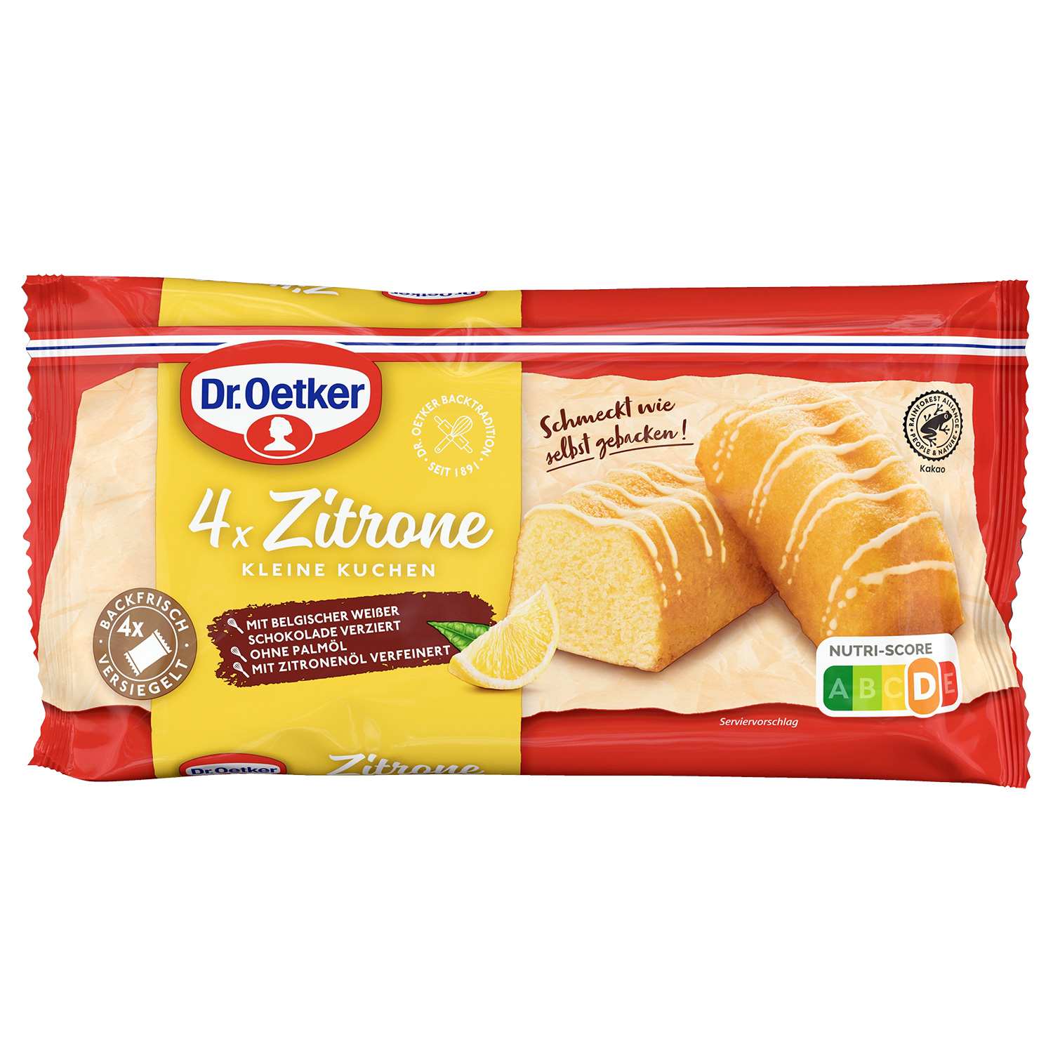 Fertige kleine Zitronenkuchen 4er