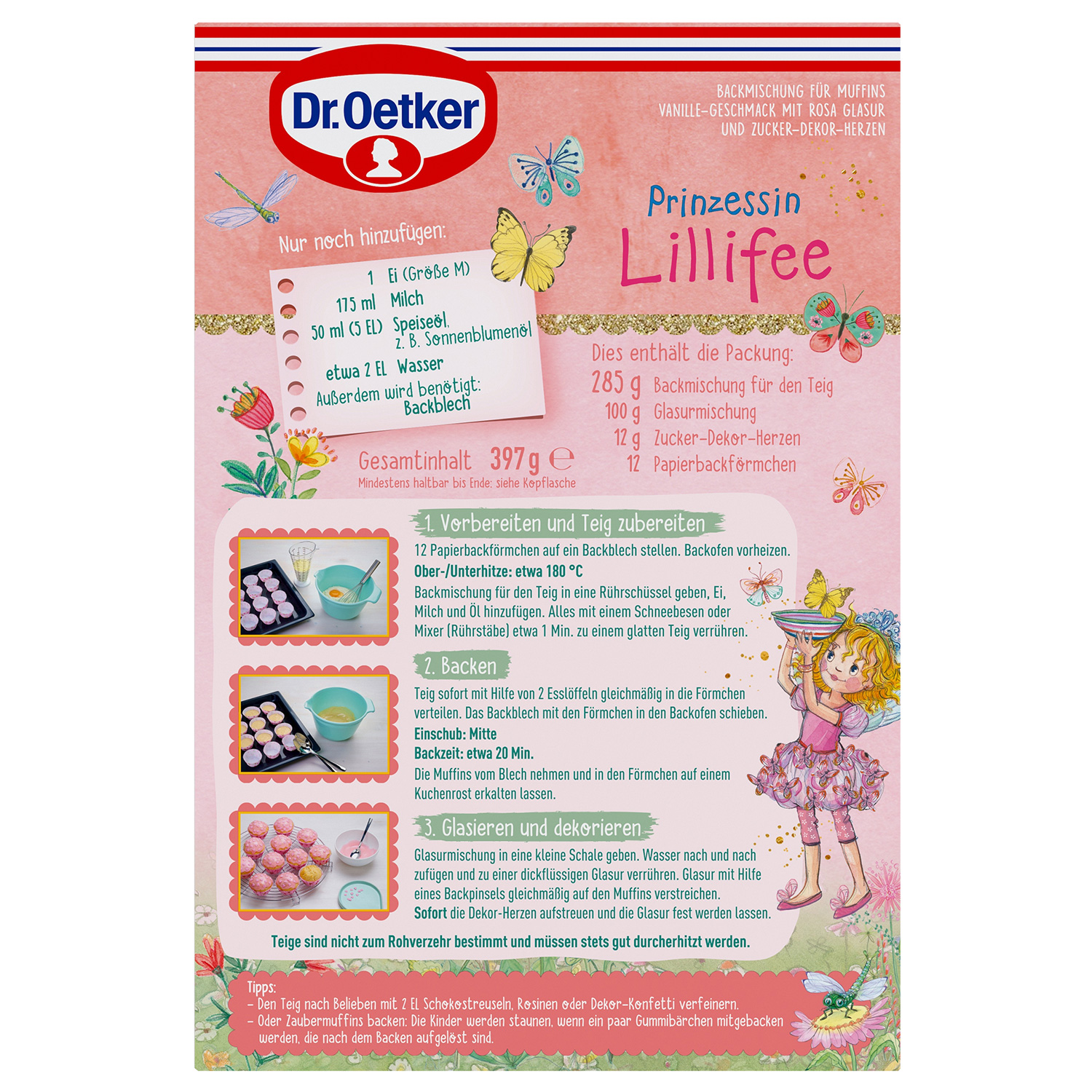 Prinzessin Lillifee Muffins Vanille