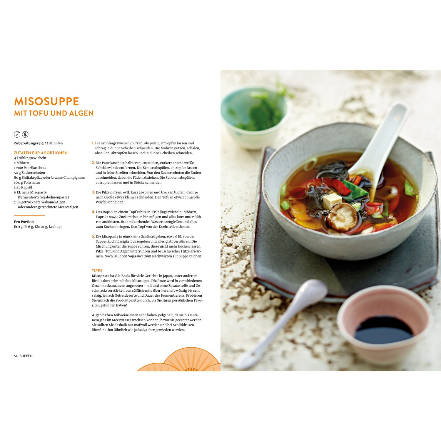 Rezept für Misosuppe mit Bild einer Misosuppe dazu