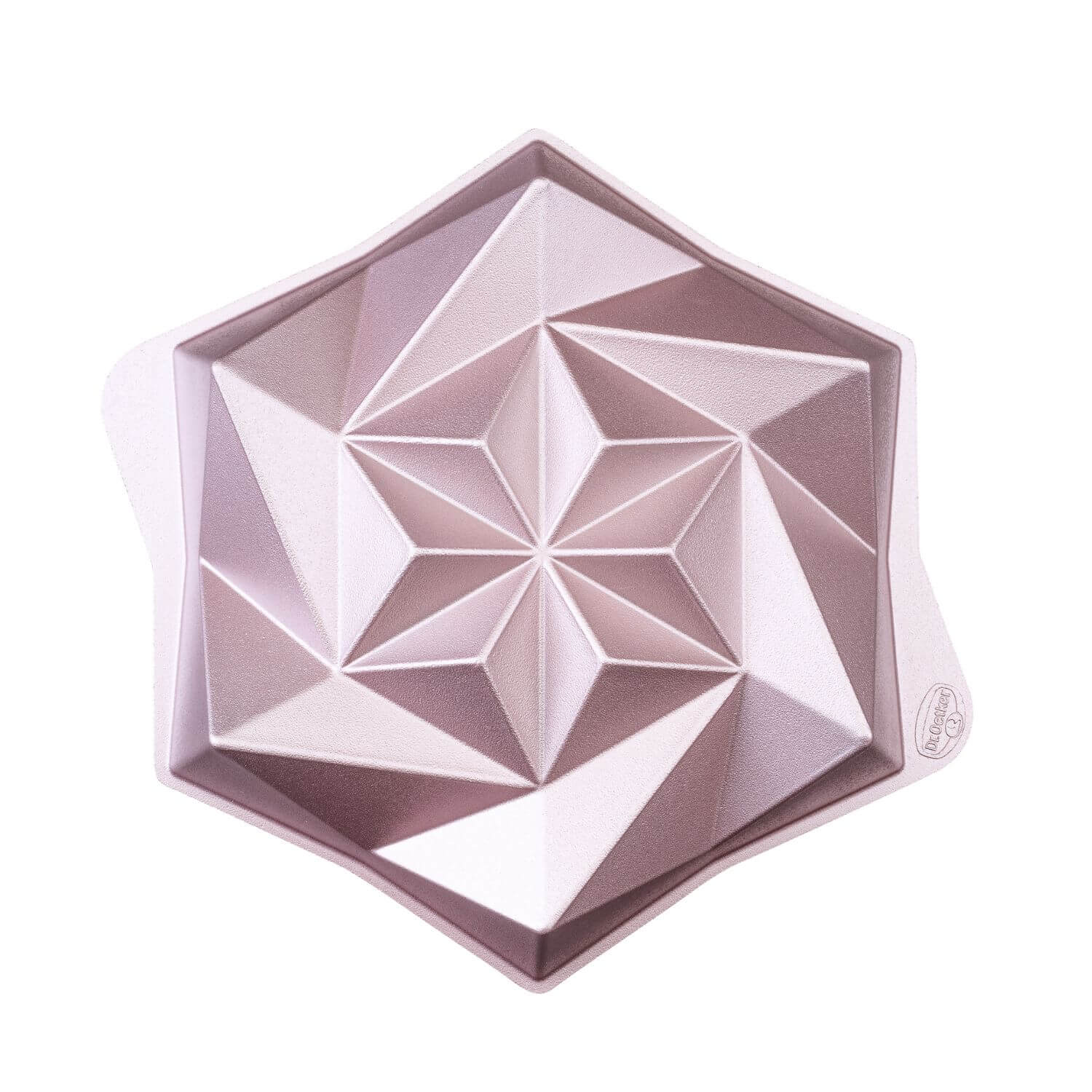 Rosa Backform Origami in der Ansicht von unten