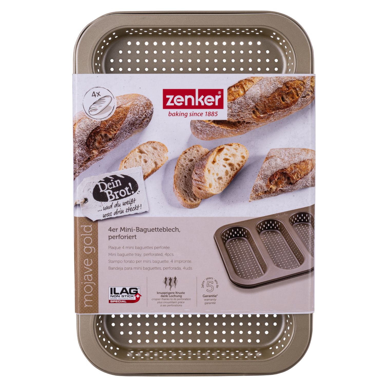 Mini-Baguetteblech in der Verpackung