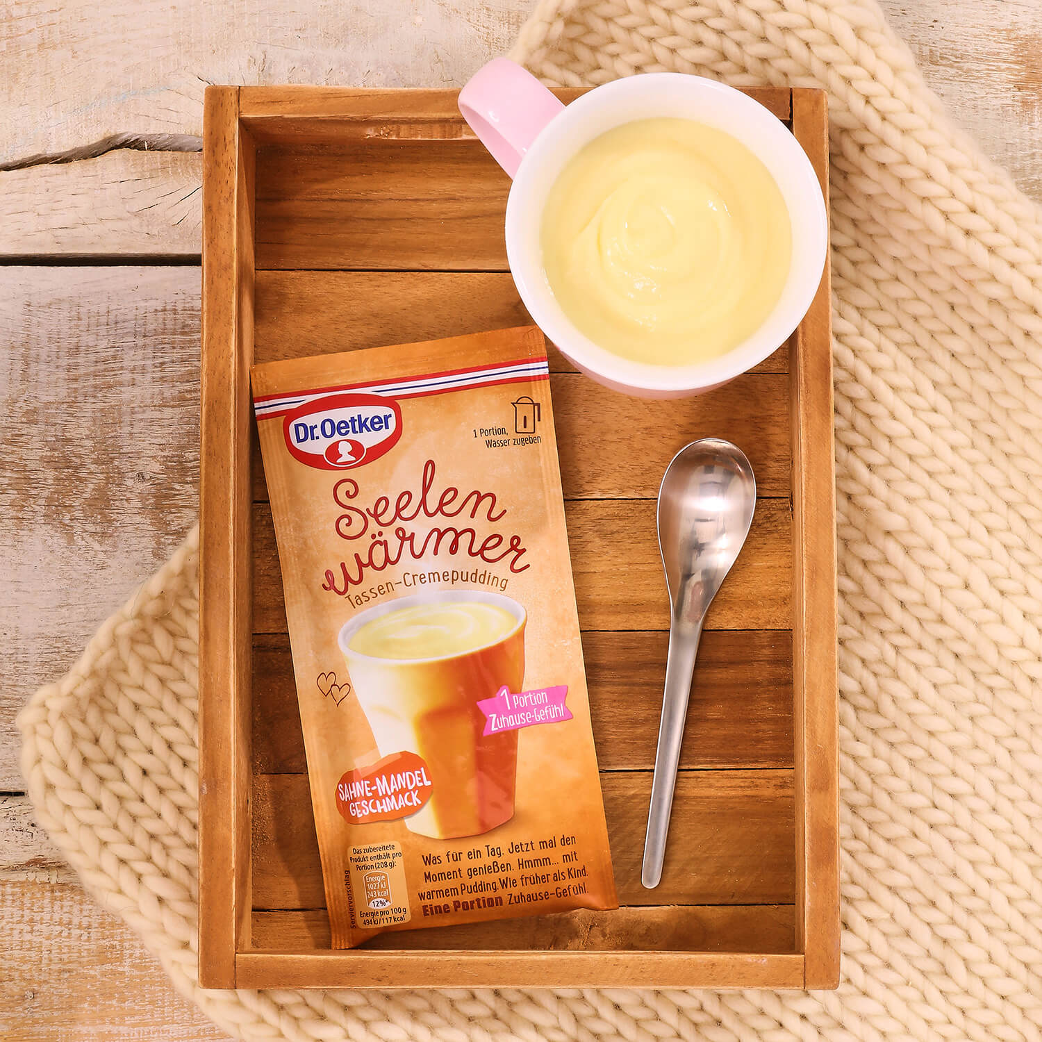 Seelenwärmer Tassen-Cremepudding Sahne-Mandel-Geschmack Seelenwärmer Tassen-Cremepudding Sahne-Mandel-Geschmack
