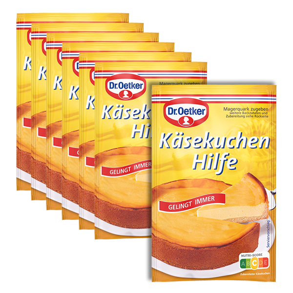 Käsekuchen Hilfe, 6er Pack + 1 gratis