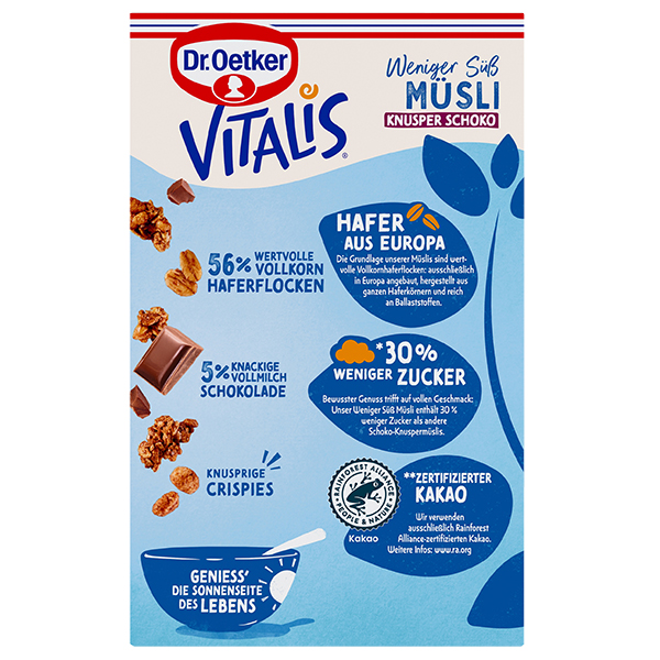 Vitalis Weniger süß Knusper Schoko