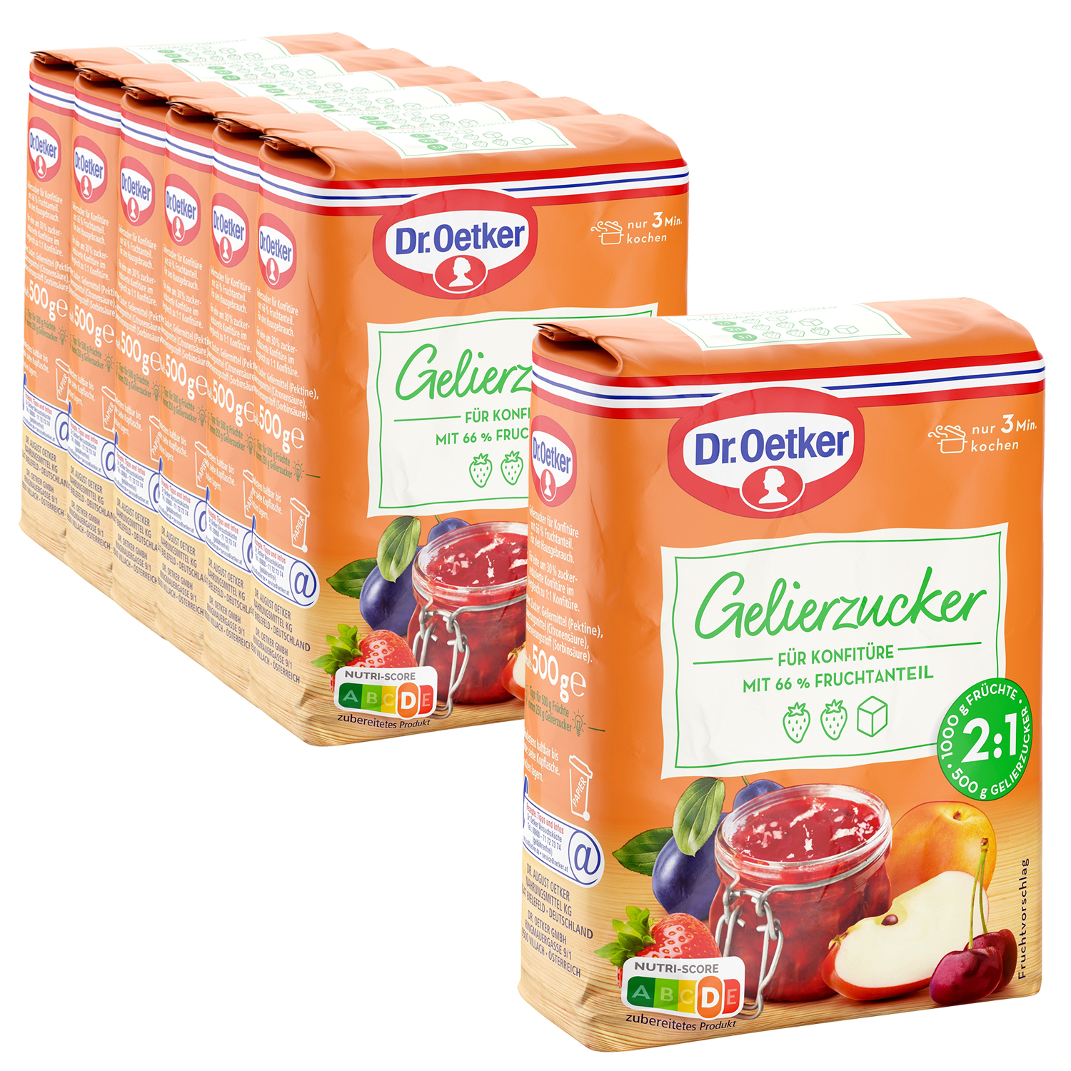Gelierzucker Extra 2:1, 6er Pack + 1 gratis Gelierzucker Extra 2:1, 6er Pack + 1 gratis