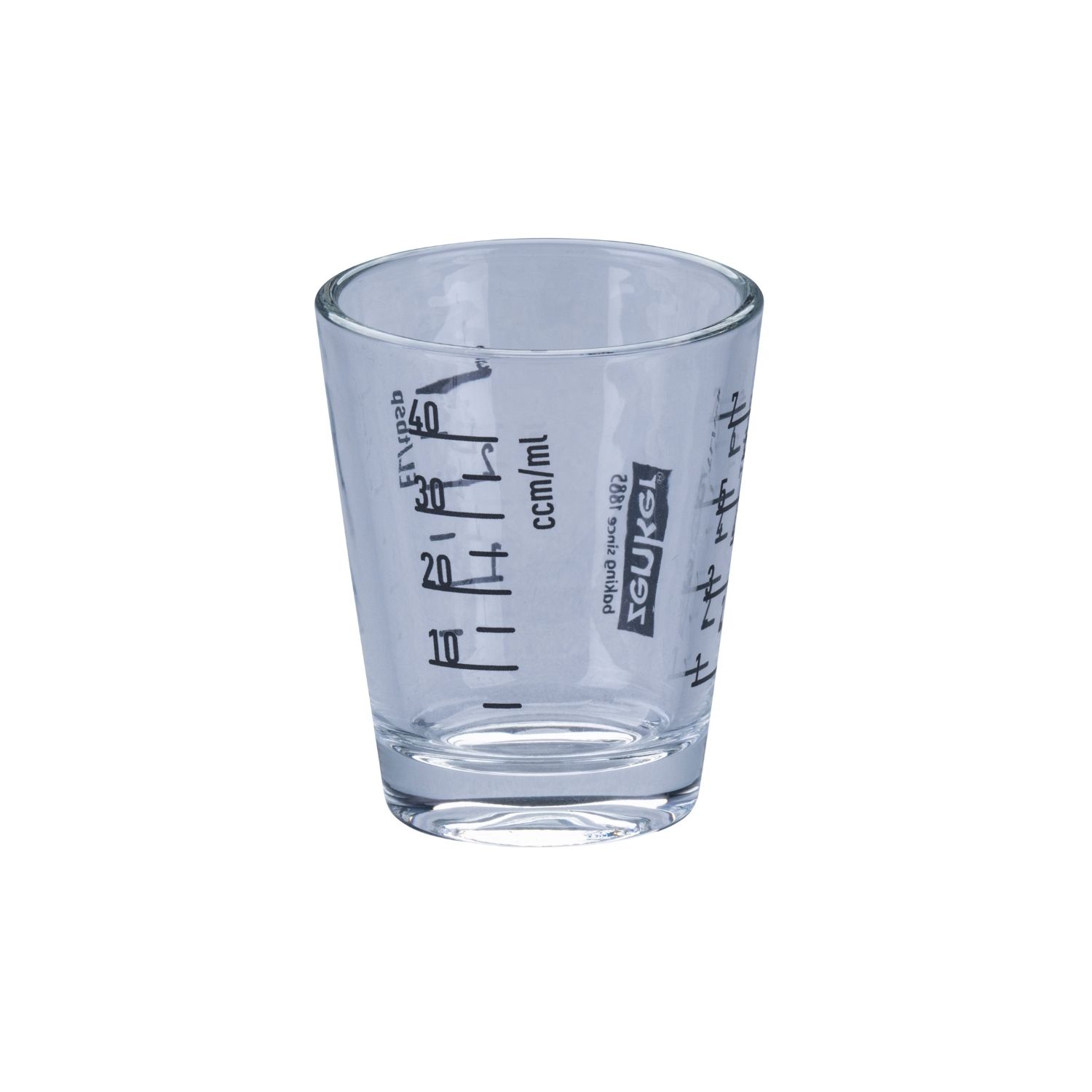 Kleiner Glasmessbecher mit Volumenskala bis 40ml