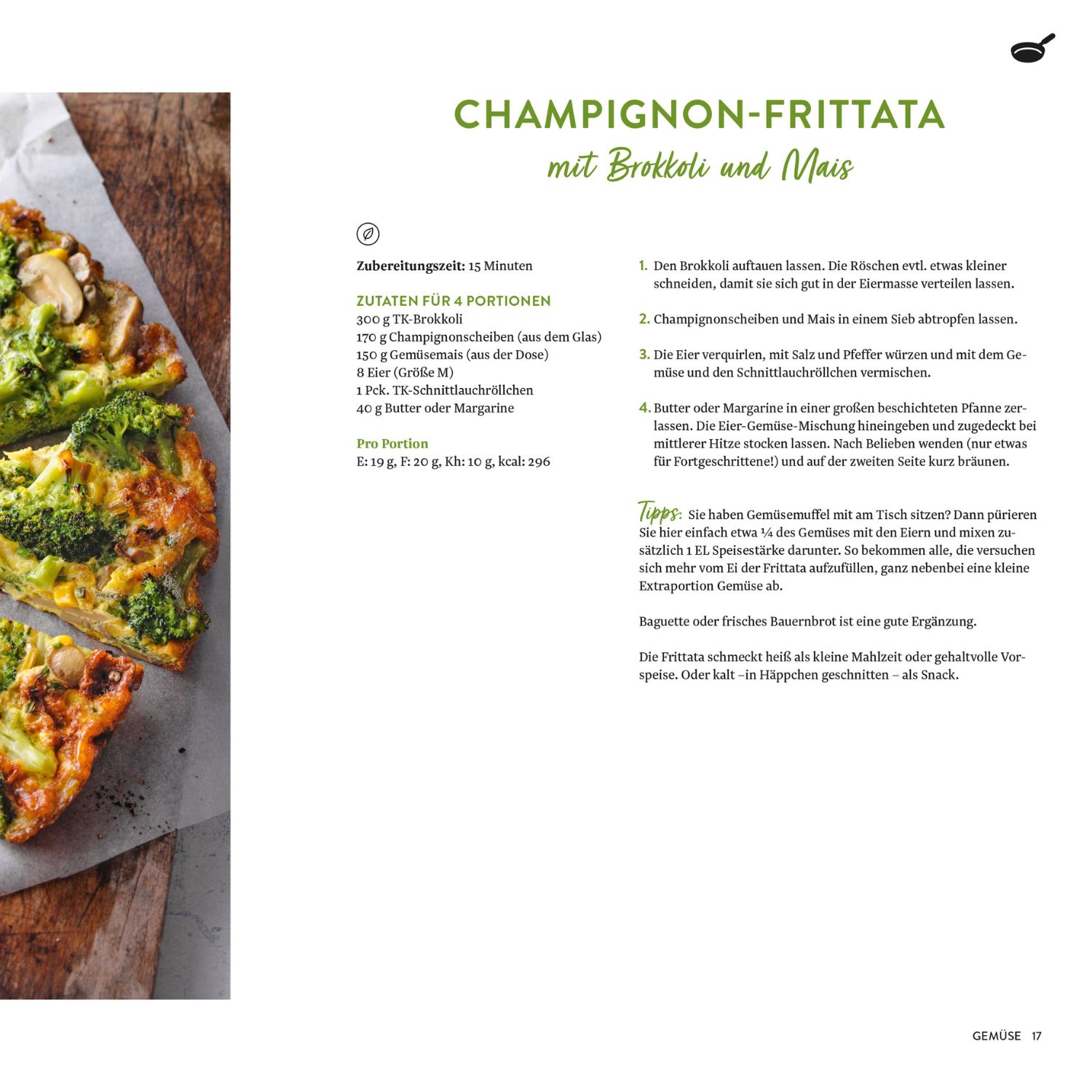 Rezeptausschnitt für ein One Pot Gericht aus dem Dr. Oetker Kochbuch