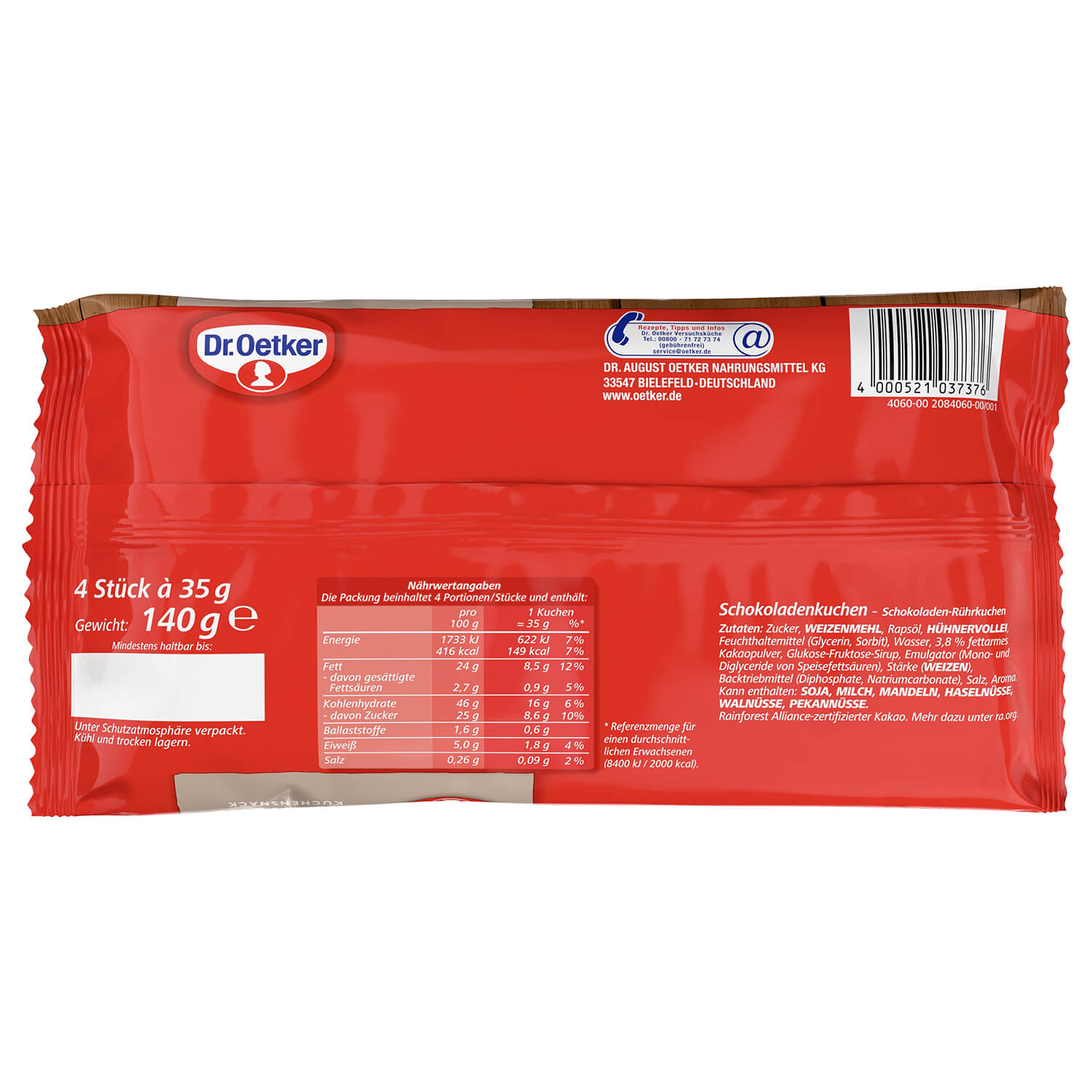 Fertiger Kuchensnack Schoko 4er Fertiger Kuchensnack Schoko 4er