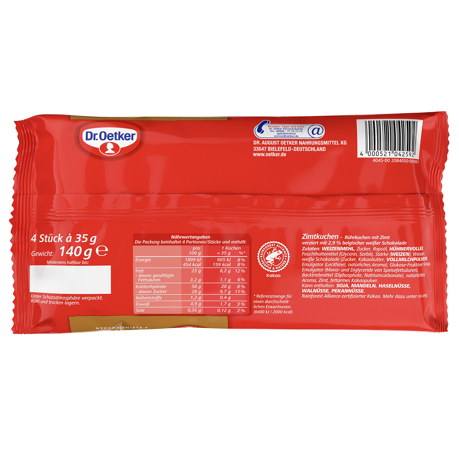 Fertige kleine Kuchen 4er Zimt Fertige kleine Kuchen 4er Zimt