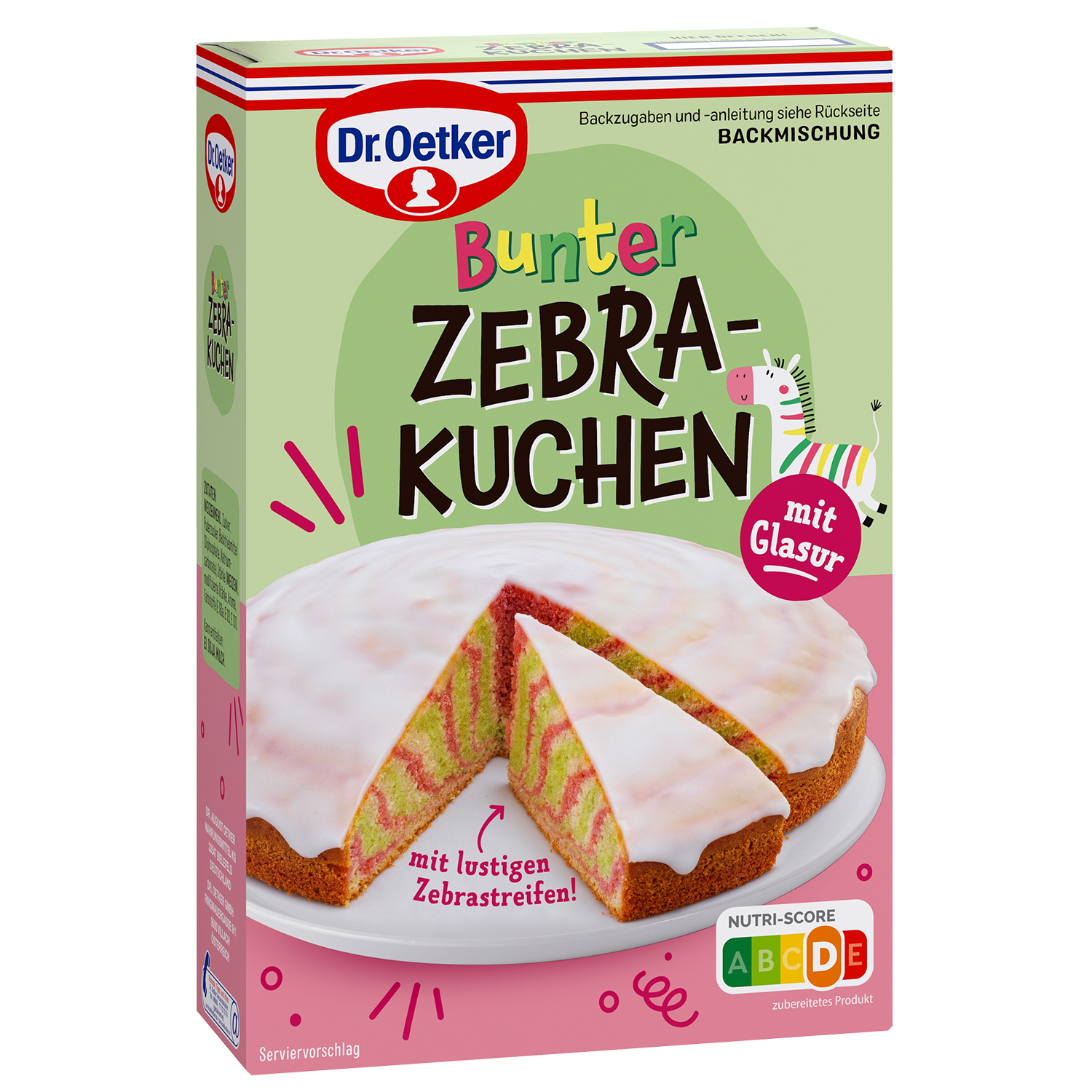 Bunter Zebrakuchen