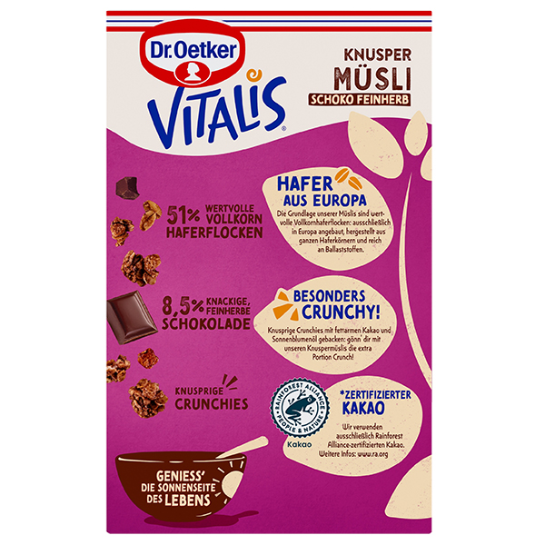 Vitalis Knuspermüsli Schoko feinherb