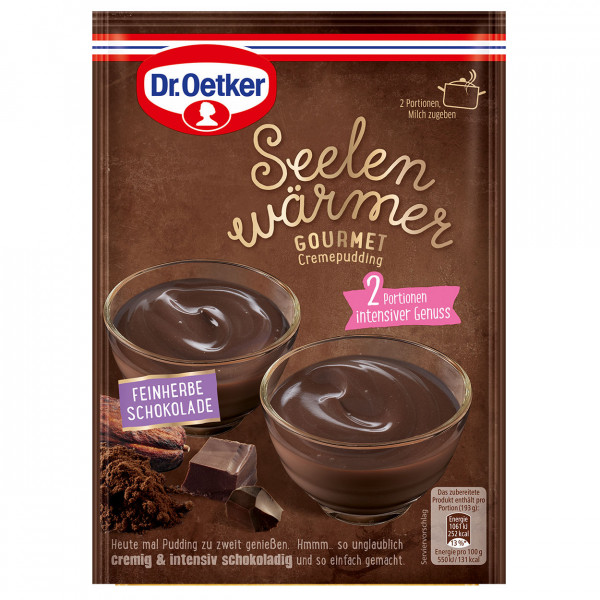 Seelenwärmer Gourmet-Cremepudding Feinherbe Schokolade