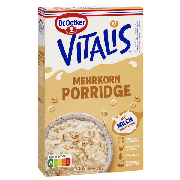 Vitalis Porridge Großpackung Mehrkorn