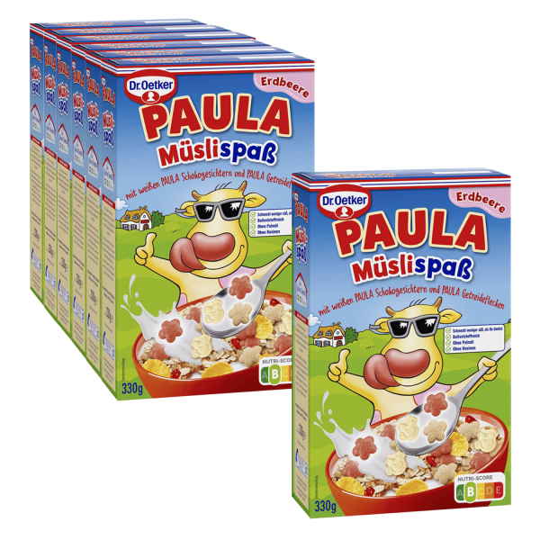 Paula Müslispaß Erdbeere, 6er Pack + 1 gratis