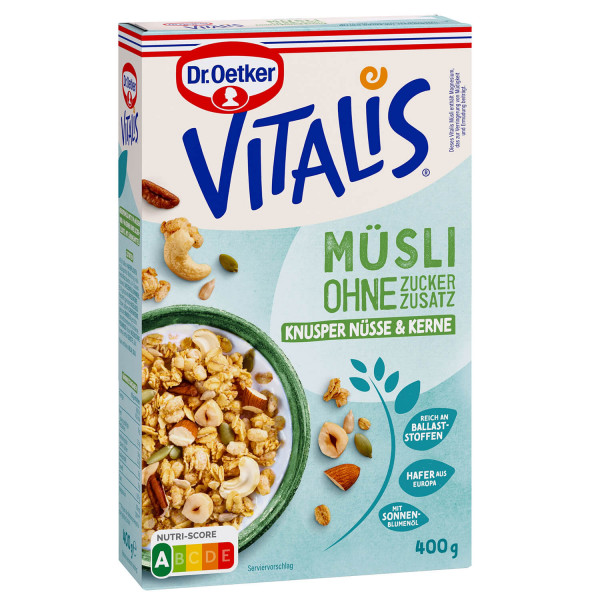 Vitalis ohne Zuckerzusatz Knusper Nüsse & Kerne