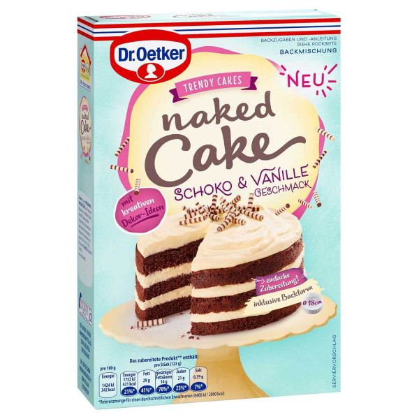 Naked Cake Schoko & Vanille-Geschmack