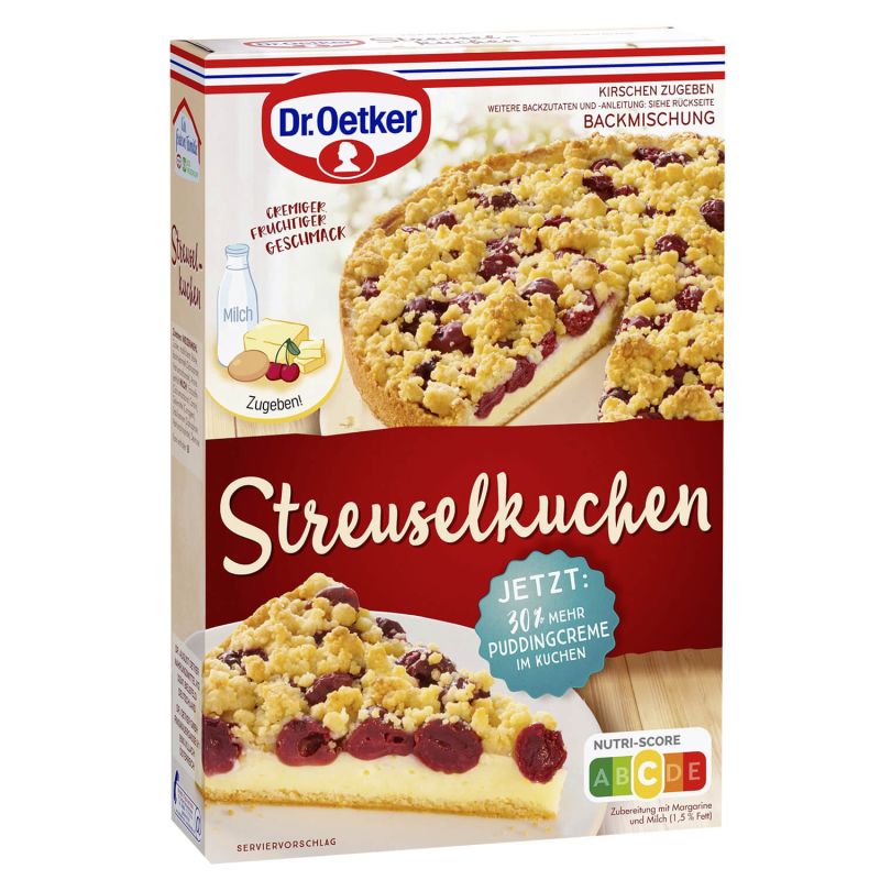 Dr Oetker Nusskuchen Backmischung Gibt Es Nicht Mehr Backmischung für Streuselkuchen mit Kirschen | Dr. Oetker